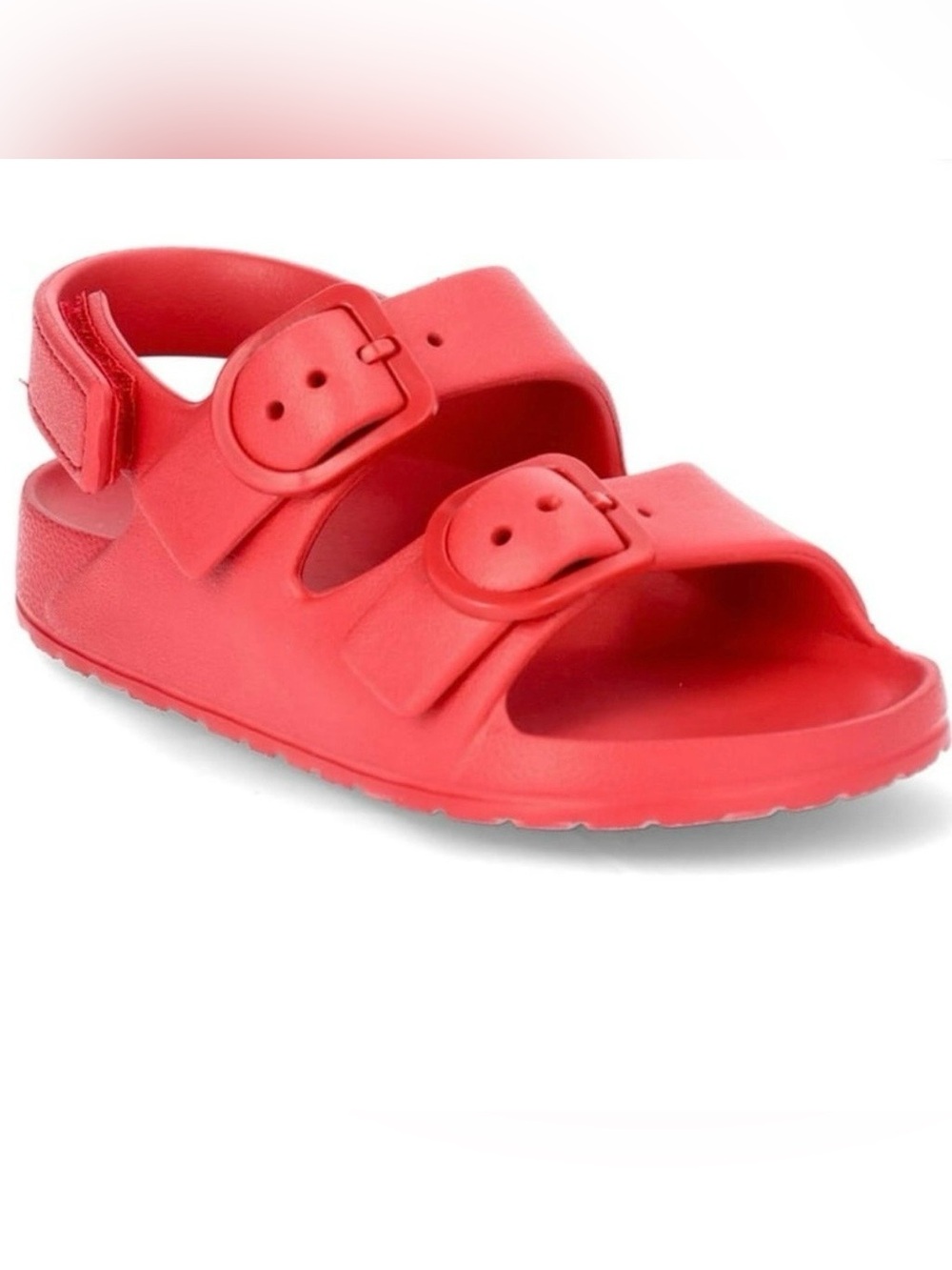 Wonder Nation Toddler Kids Red EVA Double Buckle Sandals Sz 11-12 New w/t